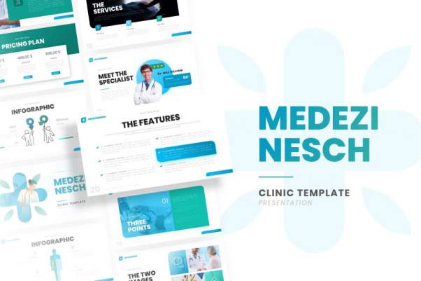 极简主义医学医疗业务介绍相关PPT模板