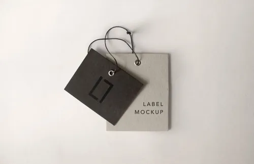 优雅纸质标签模型PSD贴图模板Psd Label Brand Mockup