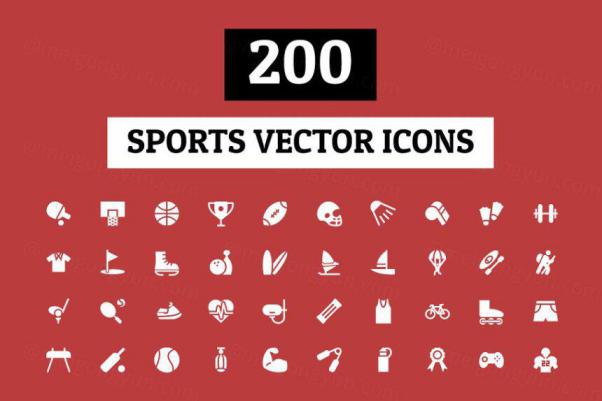 运动图标素材 200 Sports Vector Icons