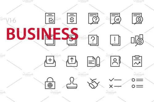 商业矢量图标 120 Business UI icons