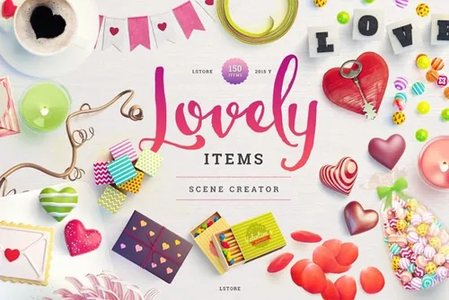 情人节装饰元素St. Valentine\'s Day Sce