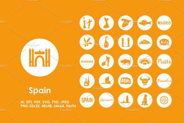 西班牙元素图标 Spain icons
