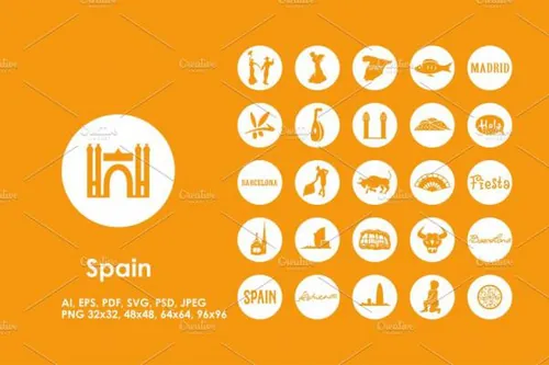 西班牙元素图标 Spain icons