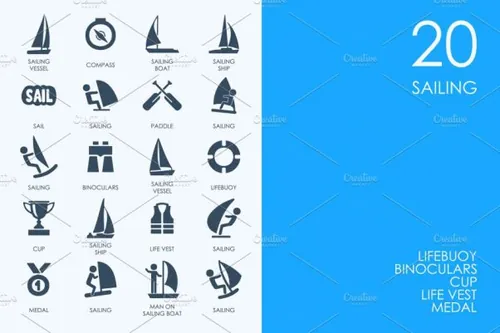 航海图标素材 Sailing icons