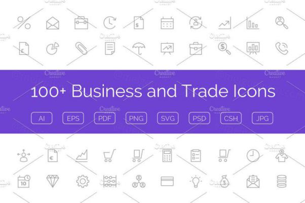 商业和贸易图标 100  Business and Trade Icons