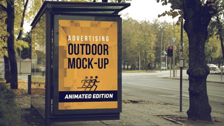 户外广告演示Animated Outdoor Advertising Mock-ups