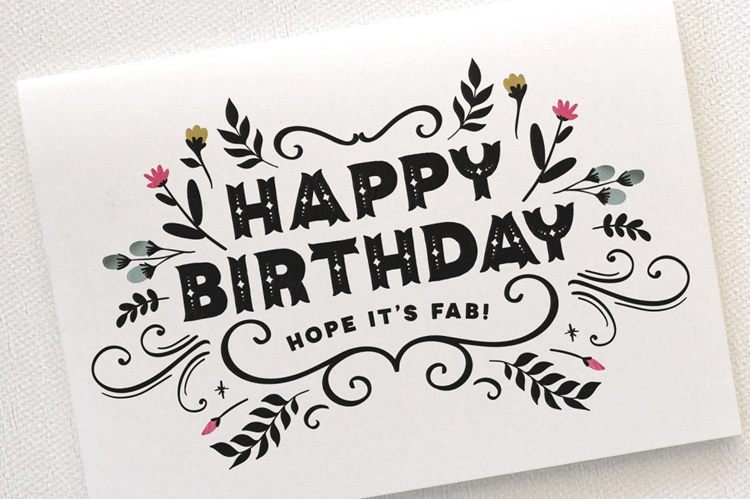 矢量手绘花卉植物装饰字体设计素材 Ciao-Amore-De