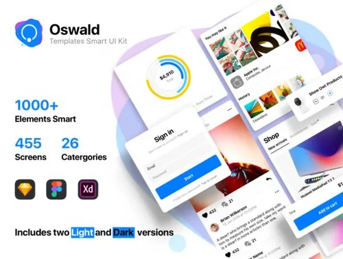 26个热门流行内容类别的智能APP UI