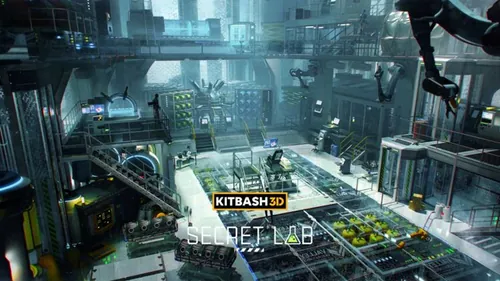 未来战争生化秘密实验基地高科技实验场景3D模型设计素材 Ki