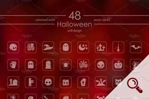 万圣节图标素材 48 HALLOWEEN icons