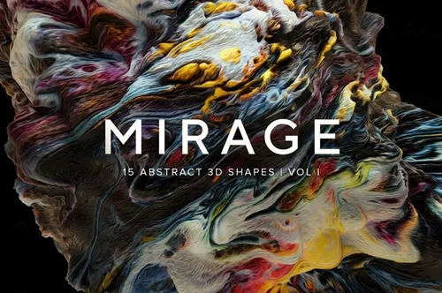 15款高质量三维渲染抽象形状3D高清图片素材 Mirage