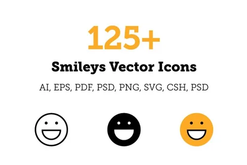 笑脸表情图标包 125  Smileys Vector Icons