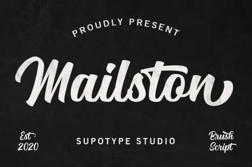 适合做LOGO和标题的现代手写英文字体 Mailston Script