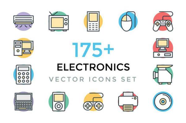 电子图标素材 175  Electronics Vector Icons