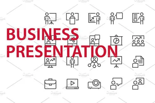 20个关于PPT演讲的图标套装 20 Business Present