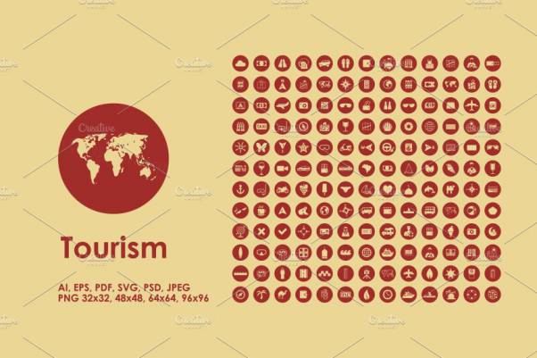 旅游图标 Tourism icons