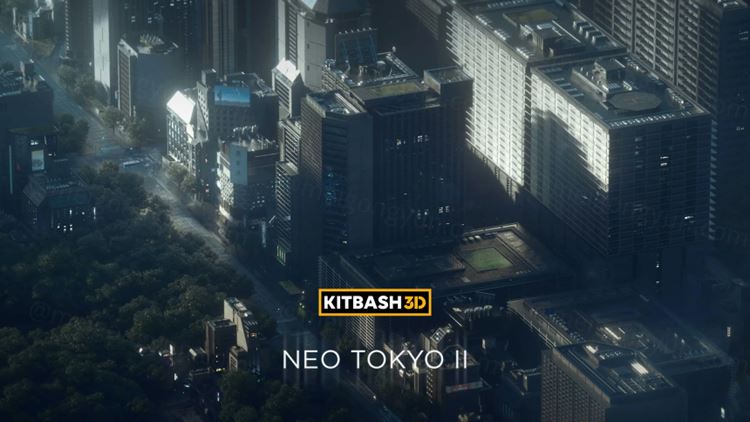 高质量日本未来东京摩天大厦高楼建筑城市街区3D模型素材 Ki