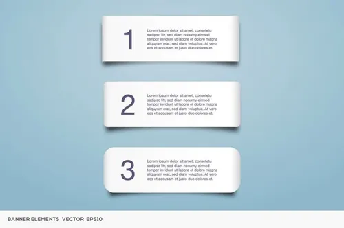 矢量文字框图形设计Banner Elements