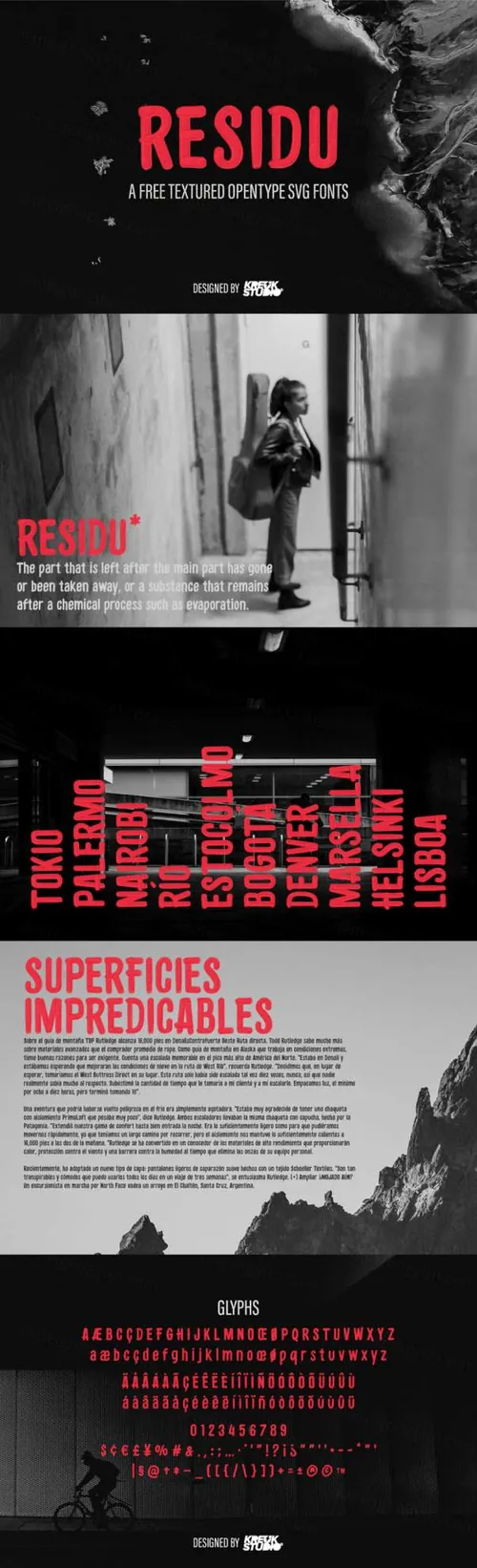 无衬线手绘英文字体 RESIDU - FREE SVG FONT