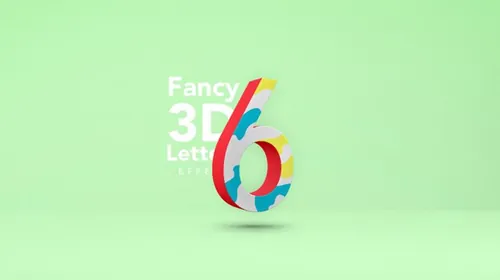 创意3D立体文字效果Fancy 3D Letter Psd Text Effect