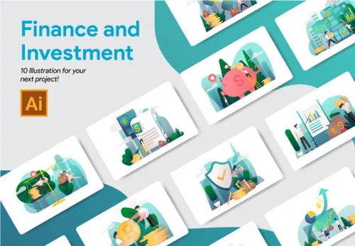 金融与投资说明Finance and Investment Illus