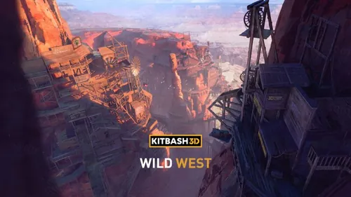 美国西部蛮荒世界乡村峡谷木屋树屋农场教堂建筑3D模型素材 K