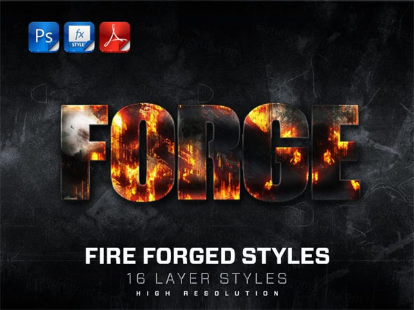 一款火焰游戏特效字体模板样式V9Photoshop fire text