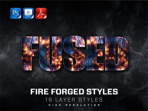 一款火焰游戏特效字体模板样式Photoshop fire text s