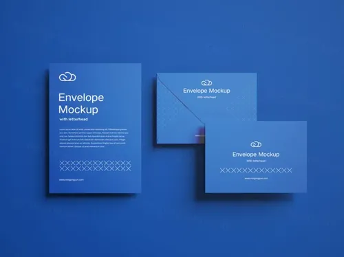 信封信纸品牌贴图提案样机PSD模版素材 Envelope mockup