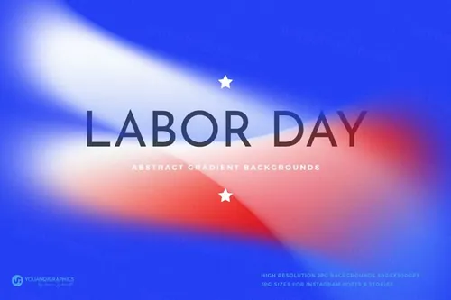 15款抽象颗粒感渐变背景素材合辑 Labor Day Abs