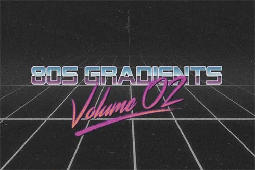 10组八十年代风格PS渐变素材 80s Gradients