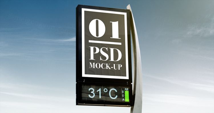 户外广告牌模型PSD贴图模板Set of outdoor Advertising Mockups