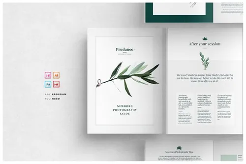 新生儿摄影婚礼主题杂志模板 Newborn-Photography-Magazine