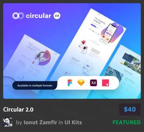 移动营销创意插画网站着陆页设计Circular 2.0