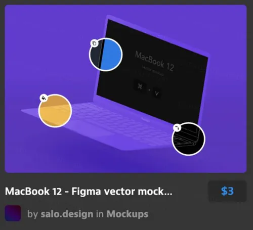 电脑矢量模型MacBook 12 - Figma vector moc