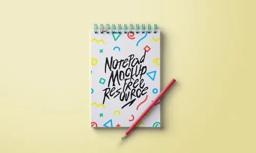 优雅的螺旋圈笔记本模型PSD贴图模板Psd Ringed Notepad Mockup