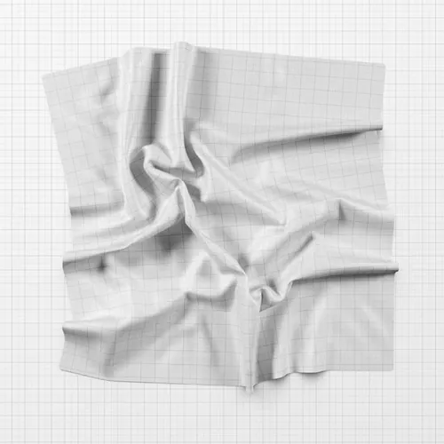 逼真的面料丝巾样机模板素材（PSD）Fabric Mockup