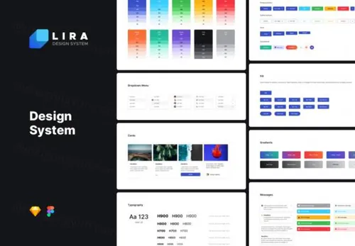 项目计划网站矢量插画设计Lira Design System