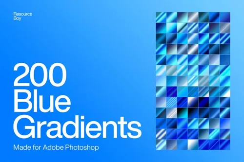 200款高级蓝色PS渐变素材 Blue Photoshop