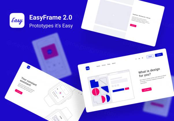 高质量线框原型套件 EasyFrame 2.0 | Wireframe