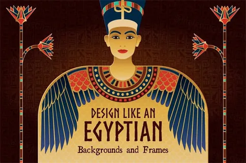 神秘国度埃及主题海报模板 Egyptian-Backgrounds-and-Frames