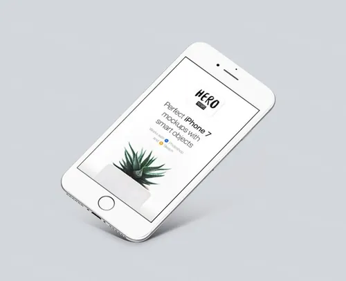 iPhone7手机模型PSD贴图模板HERO iPhone 7 Silver