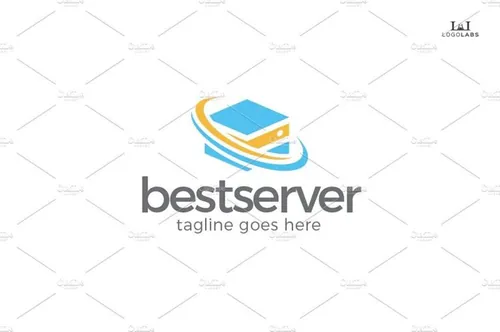 互联网服务器主题标志Logo模板 Best-Server-Logo