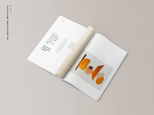 高品质极简主义A4杂志画册宣传册设计提案展示样机模板 16 A4 Magazine Mockups