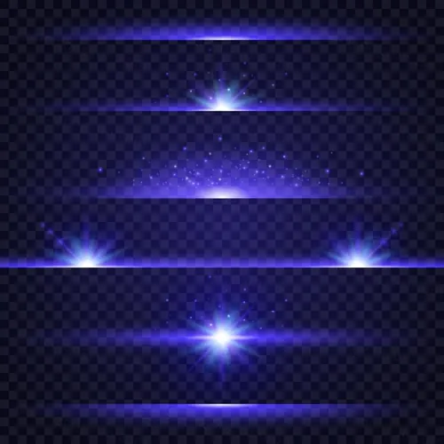 超高清炫光镜头光晕灯光特效设计辅助元素 Lens Flares Transparent Shape