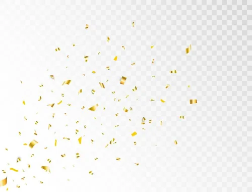 周年庆节日庆祝胜利成功派对金纸装饰元素ESP矢量设计素材