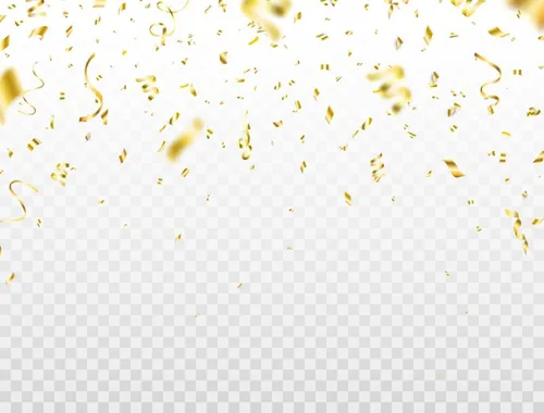 周年庆节日庆祝胜利成功派对金纸装饰元素ESP矢量设计素材