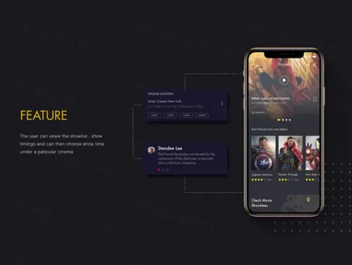 电影票预订应用程序用户界面工具包Cinema ticket booki