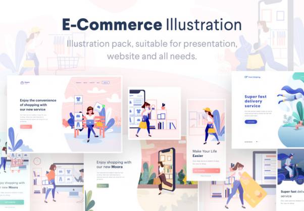 电子商务插图包E-commerce Illustration Kit