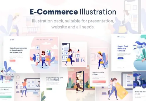 电子商务插图包E-commerce Illustration Kit